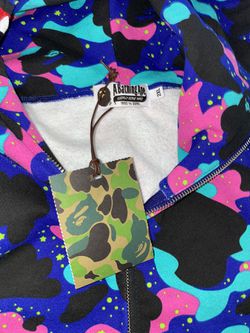 Bape x Kid Cudi Shark Full Zip Hoodie 'Navy' | Multi-Color | Men's Size 2XL