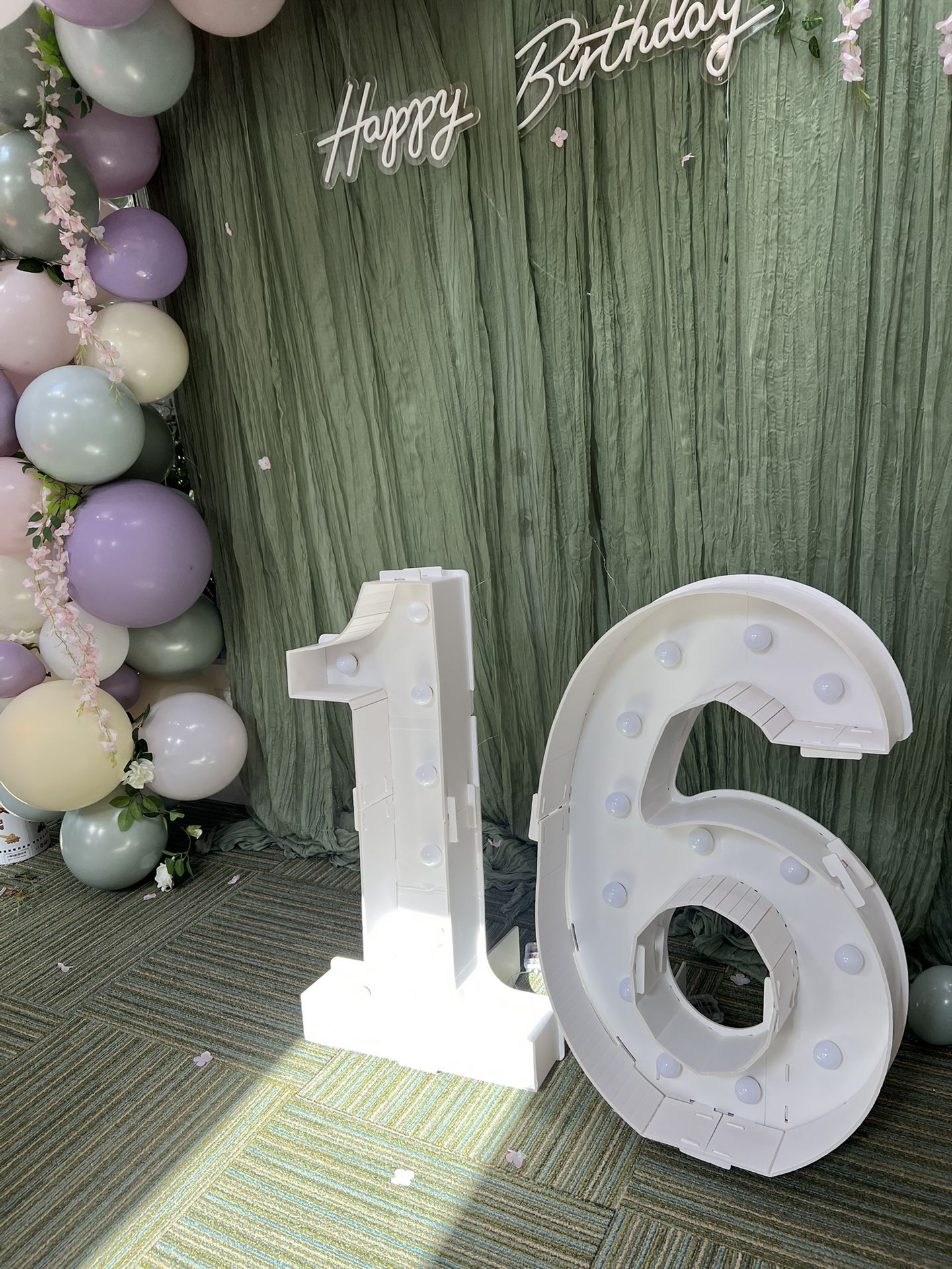 16th Birthday Numbers 3ft Light Up