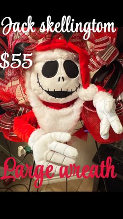 Jack Skellington Christmas wreath