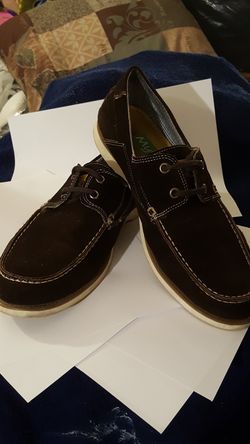 Mytrax dark brown suede mens loafers size 9