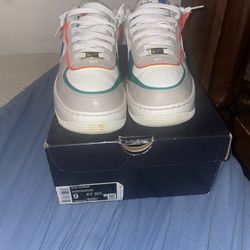 Nikes ,orange Blue White Green Gray &white- Size9 Women