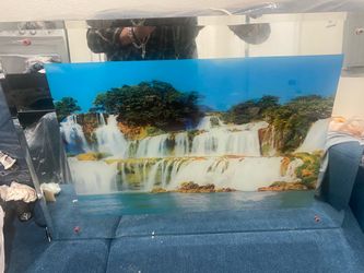 Moving or lighted waterfall picture