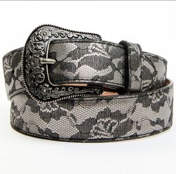 New Shyanne Black Western Genuine Leather Belt