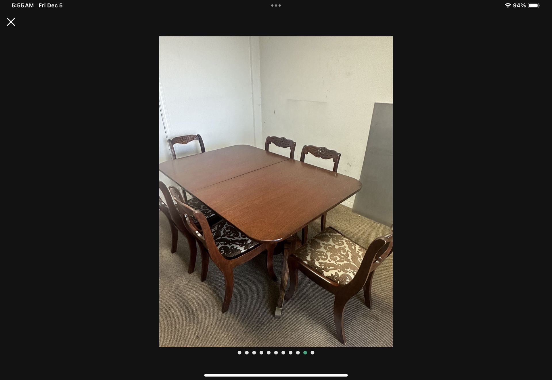 Duncan Phyfe Table And Chairs