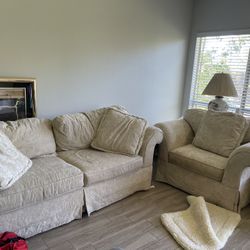 Living Room Sofa Set (Couch And Loveseat), Chairs, Ottomans $5-$75