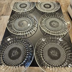 Vintage Arcoroc Plates Set Of 4  French Mid Century Glassware 