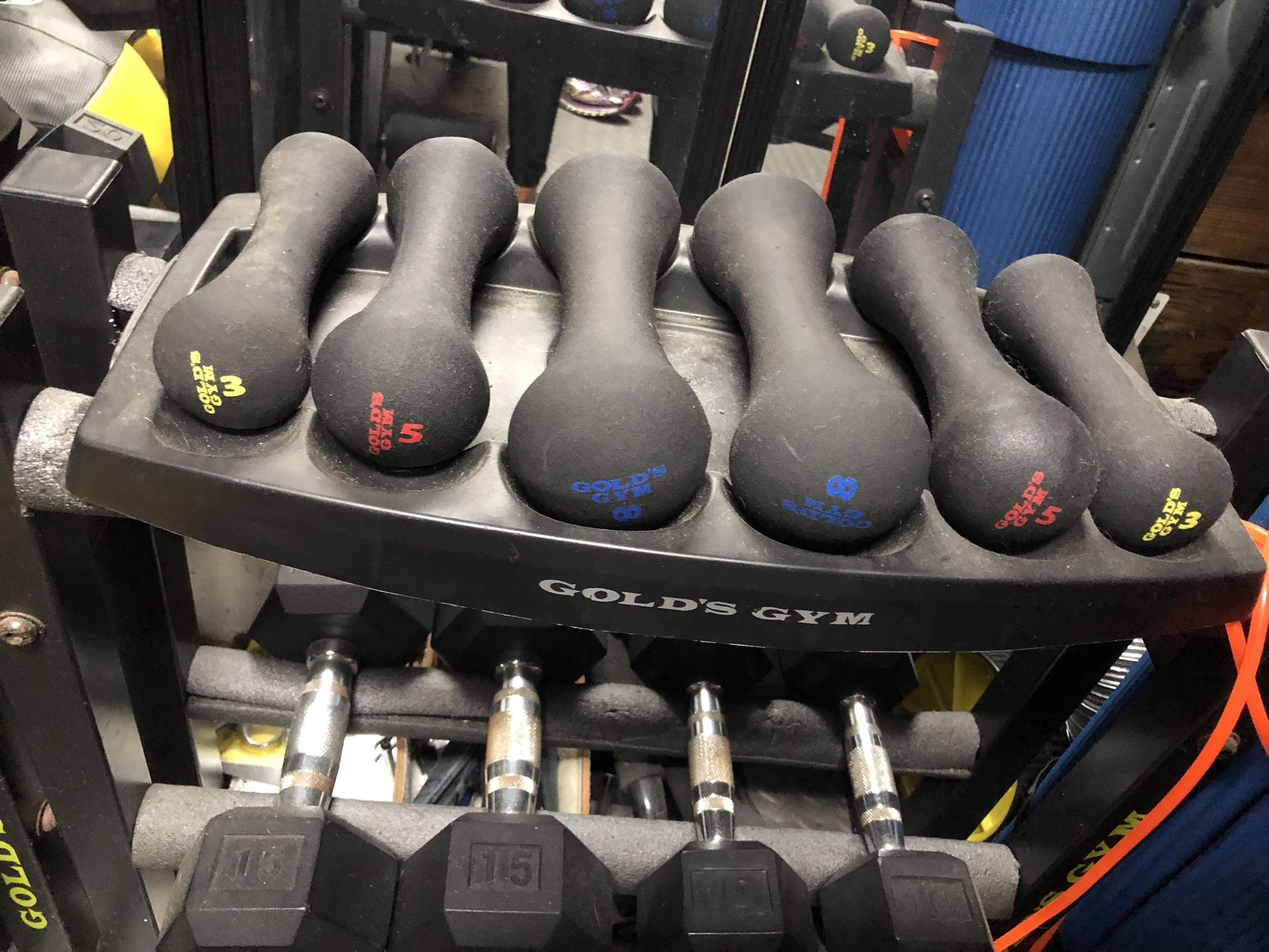 Golds Gym Dumbbell Set Rack & Dumbells