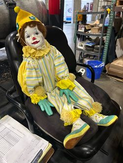 Vintage Porcelain Clown Doll