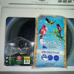 Window Bird Feeder + Full $10 Bag Of Seed