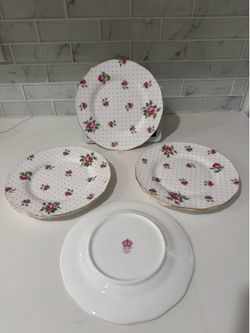 Royal Albert “Cheeky Pink” Salad/Dessert Plates – Set of 6