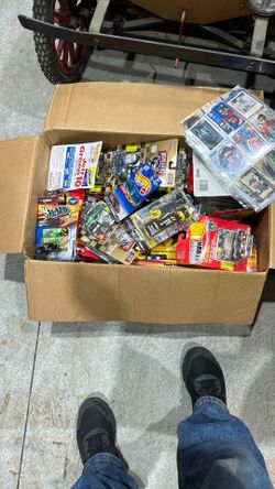   Box Of Collectible Cars And Trucks
