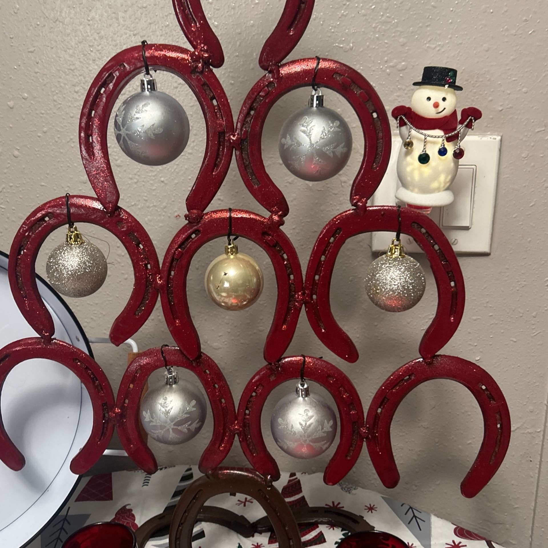 Handmade Horseshoe Christmas Tree $60.