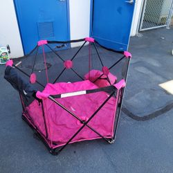 Pink Hexagon Play Pen