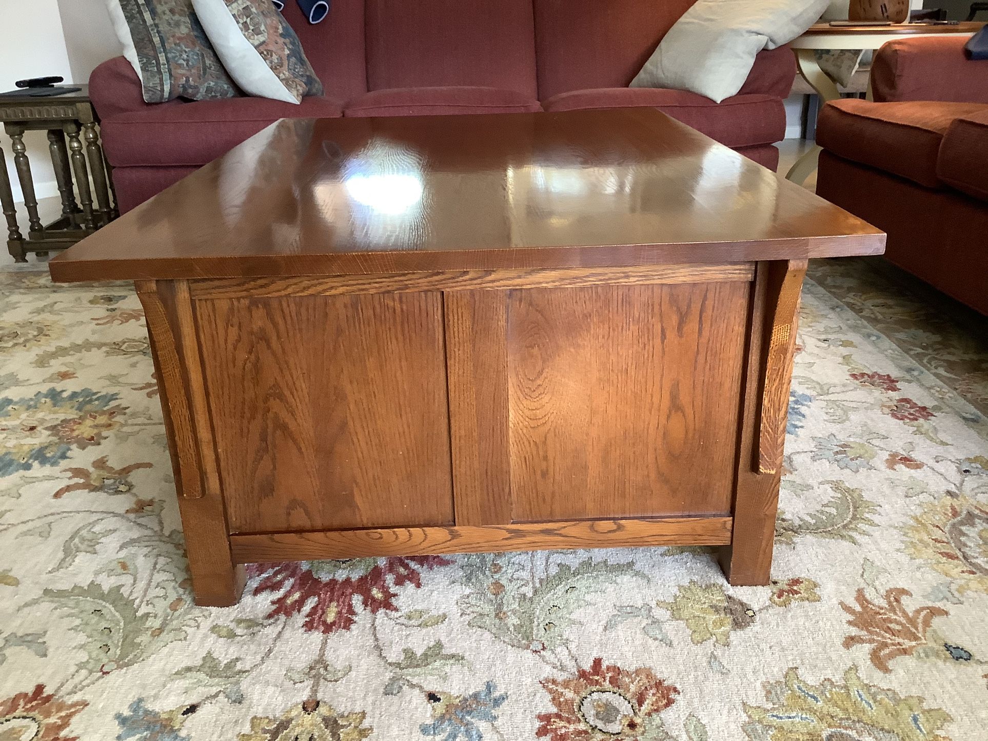 Kincaid Mission Style Coffee Table 36x52x20 Inches Medium Oak Finish