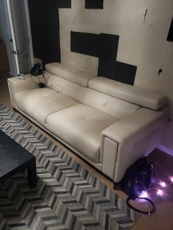 Leather city furniture sofa
