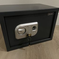 Small Electronic Keypad, Fingerprint, And Keyed Safe