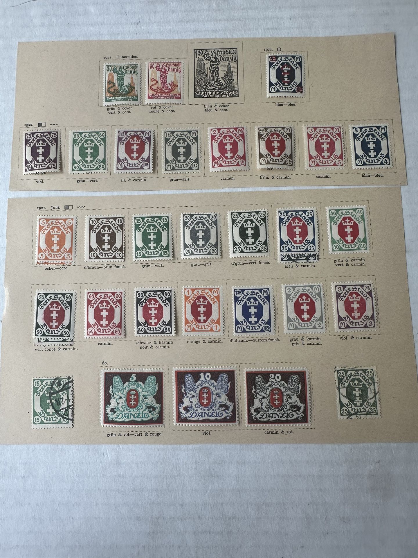 Danzig Nice Group Of 34 Stamps Mint Hinged