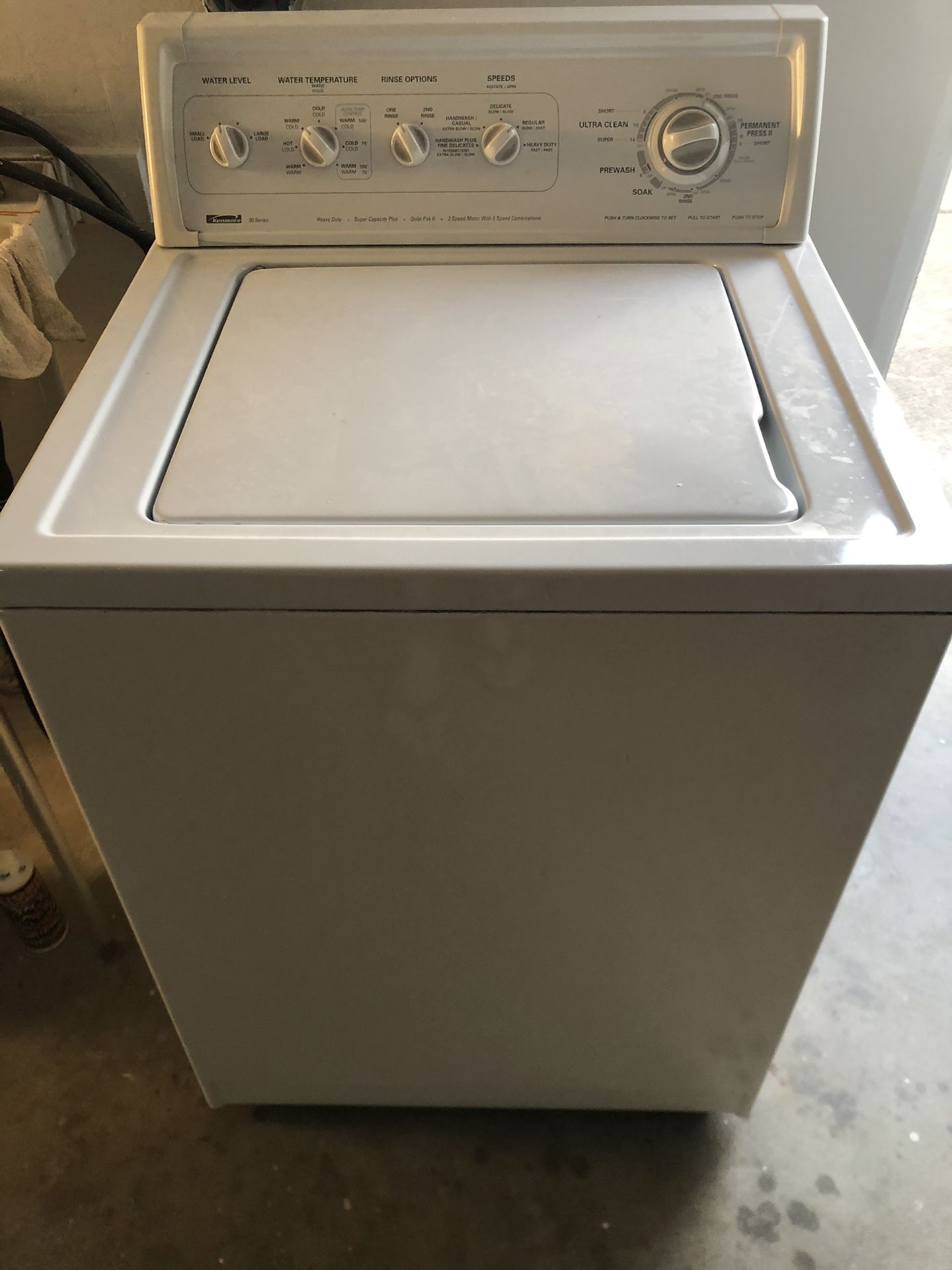 Kenmore elite series washer & dryer