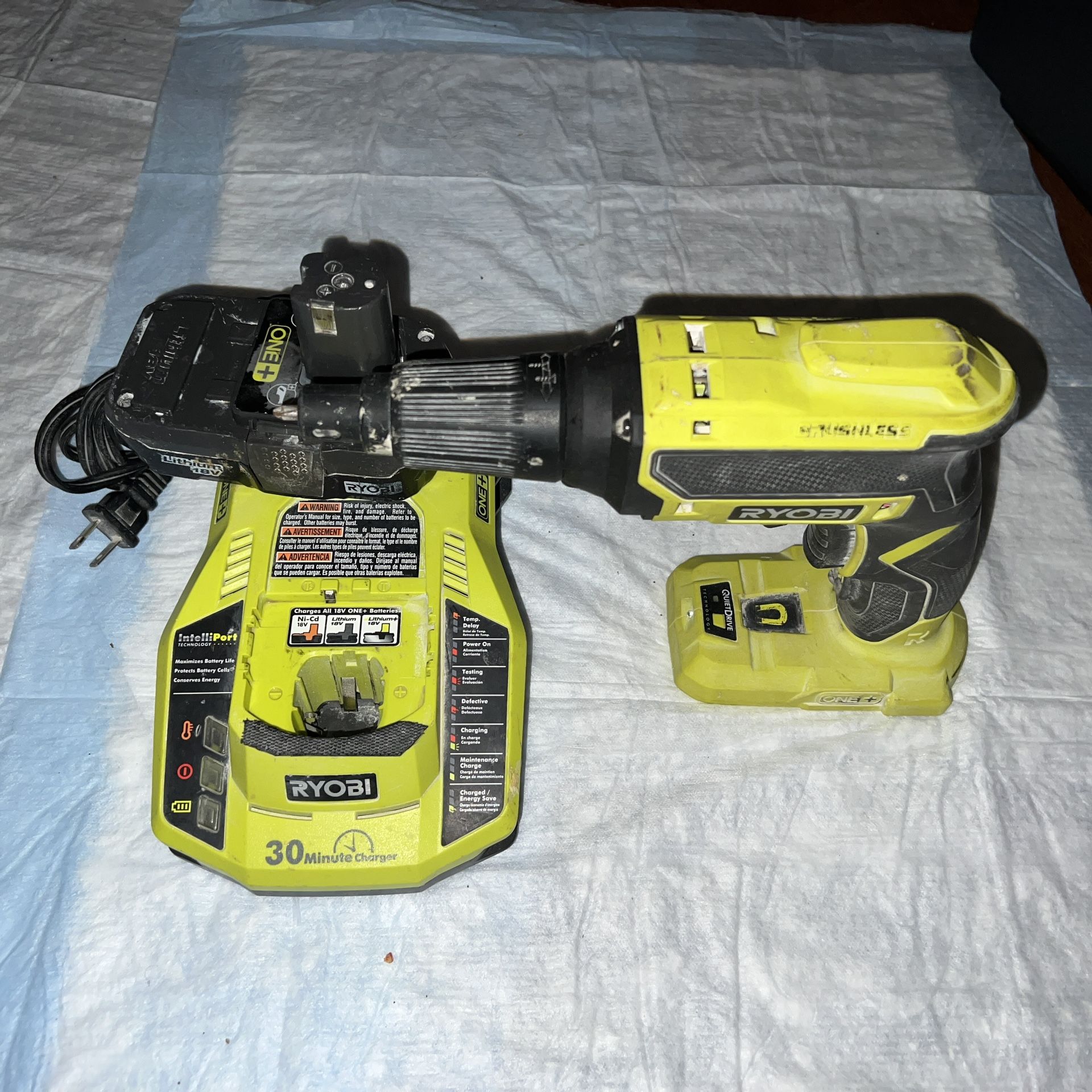 Ryobi Drill And Battery With Charger