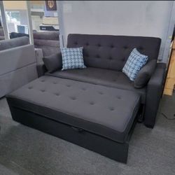 Black Sectional Sofa With Pull Out Bed New In Box