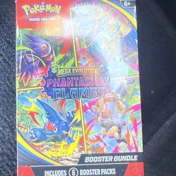 Sealed Pokémon TCG Booster Bundle – 6 Pack Lot (Phantasmal Flames)