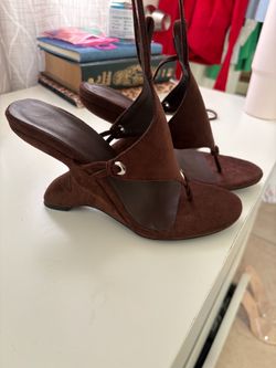 Brown exotic heels