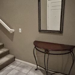 Entry Way Table with Mirror