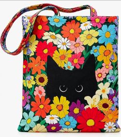 Brand new Cat Canvas Tote Bag 100% Cotton Gifts for Women Cat Lovers
Cat Themed Gifts for Book Lovers, Cute Birthday Gifts, Funny Tote Bags for Shoppi