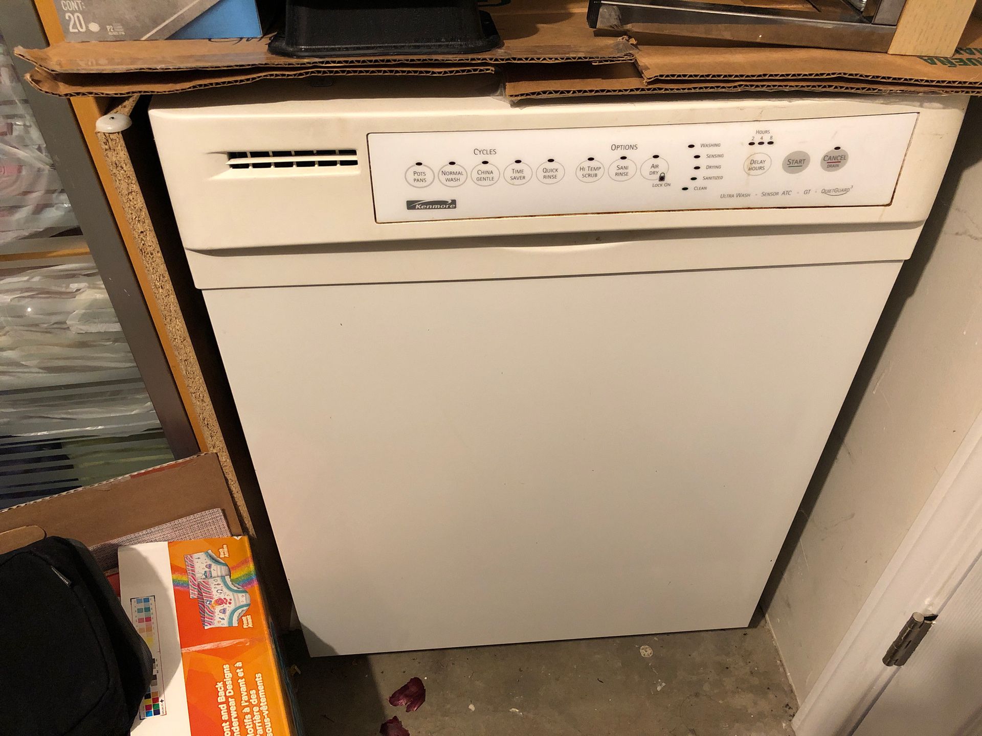 Kenmore white dishwasher - standard 24” wide
