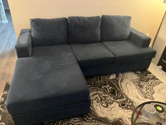 Living Spaces Navy Sectional