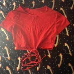 Red crop top