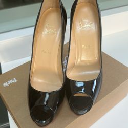 Christian Louboutin Patent Leather Peep Toe