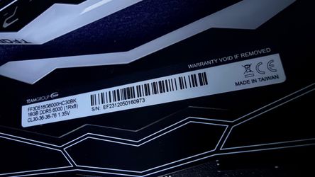 T-force delta 32gb 6000mhz