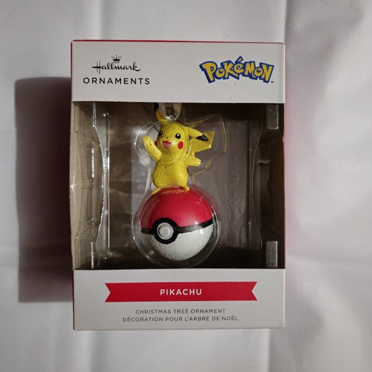 Hallmark Keepsake Ornament Pokemon Powerball Pikachu Figure Cake Topper NEW 2023