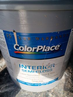 5 gallons Interior Semigloss green olive paint