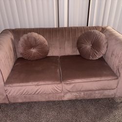 Blush sofa And love Seat