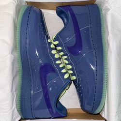 Nike Air Force 1 Low Patent Leather Mystic Navy Grape Ice Size 10.5M 10M 8M 6M