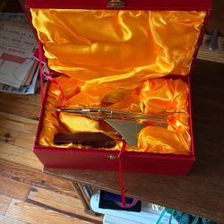 Model Airplane Gold  Color  With Stand