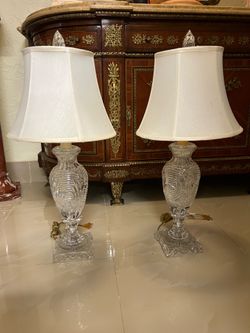 2 lámparas de cristal antiguas