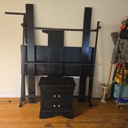 Up to king size bed and night stand  