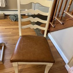 Set of Four- White Dining Room Chairs Total $25