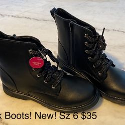 New! Black Boots! Sz 6  $35