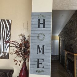 Antique Wood Sign. Powder Blue.