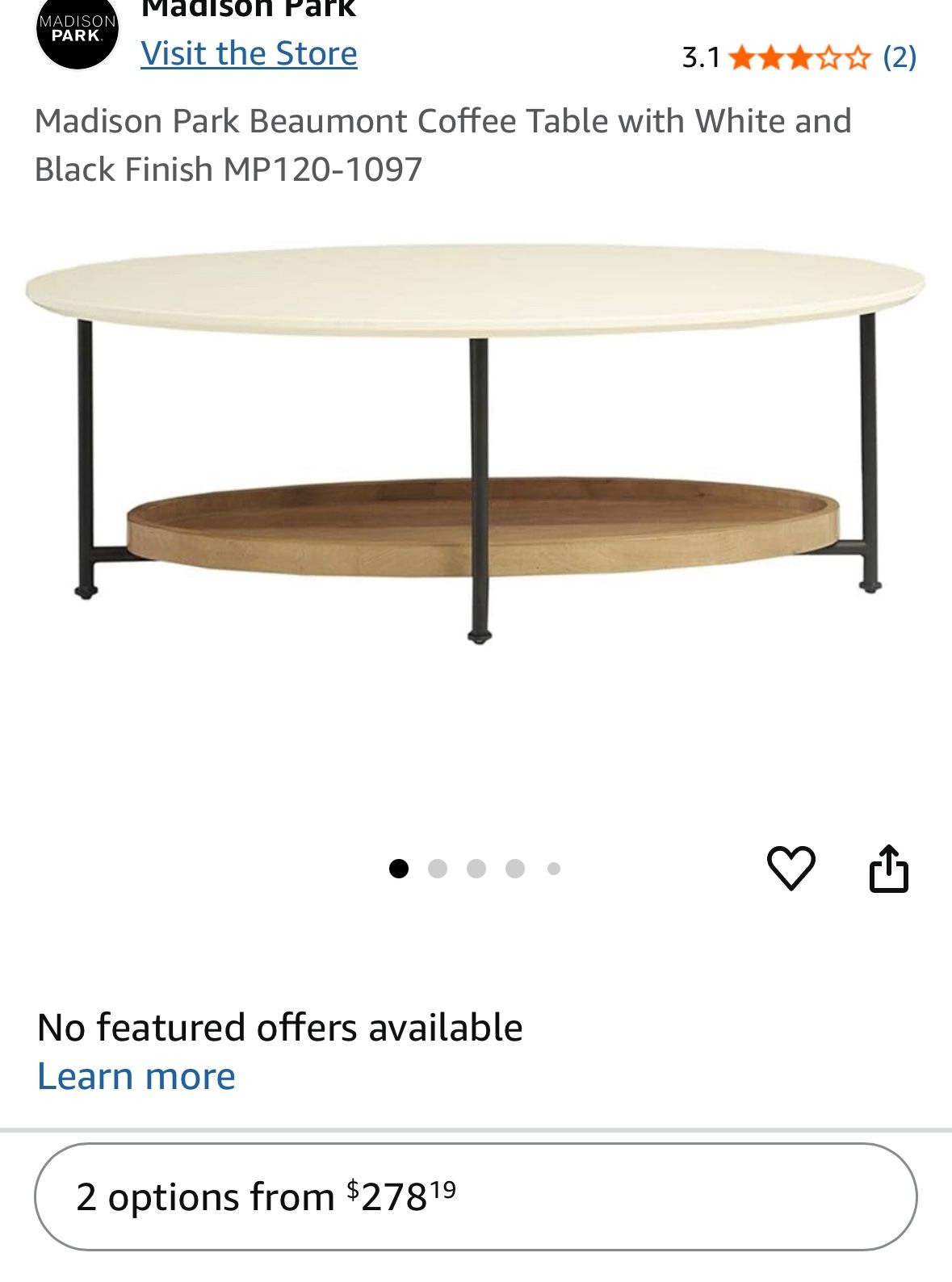 Madison Park Beaumont Coffee Table