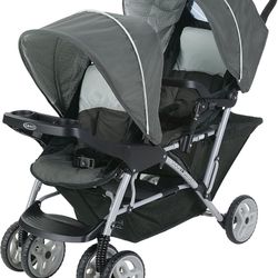Graco DuoGlider Double Stroller | Lightweight Double Stroller With Tandem Seating, Glacier