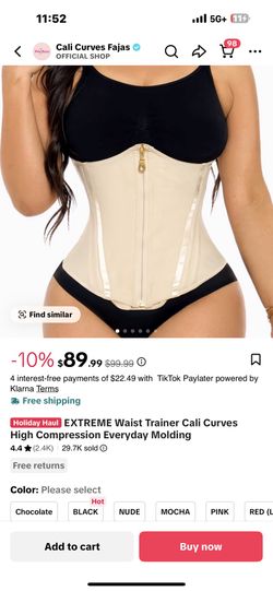 Xl Cali Curve Waist Trainer In Black
