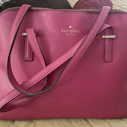 Kate Spade Fuschia Leather Tote