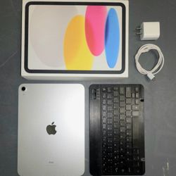 iPad 10th Gen (WiFi) With Bluetooth Keyboard And Original Packaging