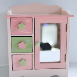 Maggie Miller Children’s Collection Wood Jewelry Box Pink Dresser Owls Flowers