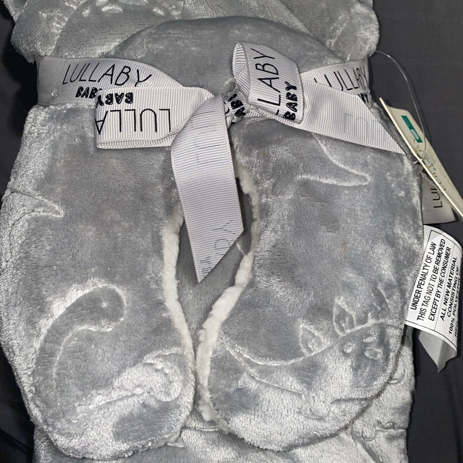 Baby Boy Dino Gray Blanket With Pillow 